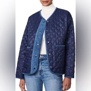 Bernardo Corduroy Trim Quilted Liner Jacket size small